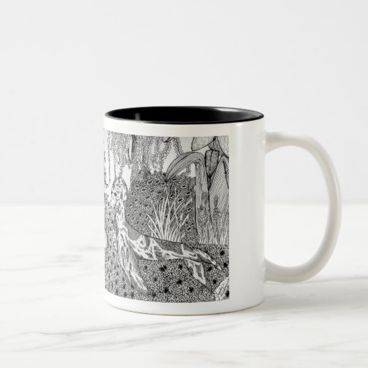 Hot-OO-carahil in de mok van koffie in Grove (Rechts)