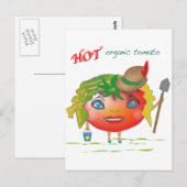 Hot Organic Tomato Briefkaart (Voorkant / Achterkant)