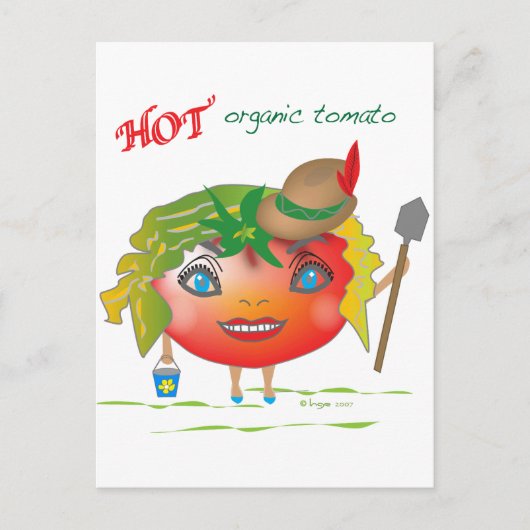 Hot Organic Tomato Briefkaart (Voorkant)