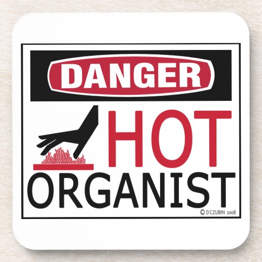 Hot Organist Bier Onderzetter (Voorkant)