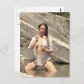 Hot-Outdoormodel foto-briefkaart Briefkaart (Voorkant / Achterkant)