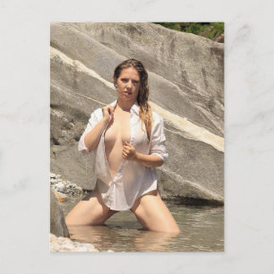 Hot-Outdoormodel foto-briefkaart Briefkaart