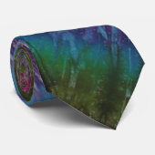 Hot Paarse Tie Dye Necktie Stropdas (Opgerold)
