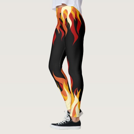 'Hot Pants' Vlammen op zwart Leggings (Links)