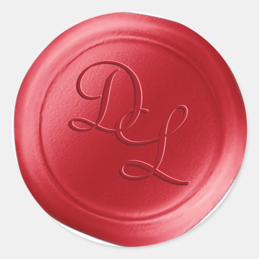 Hot Pepper 2 Letter Monogram Wax Seal Stickers (Voorkant)