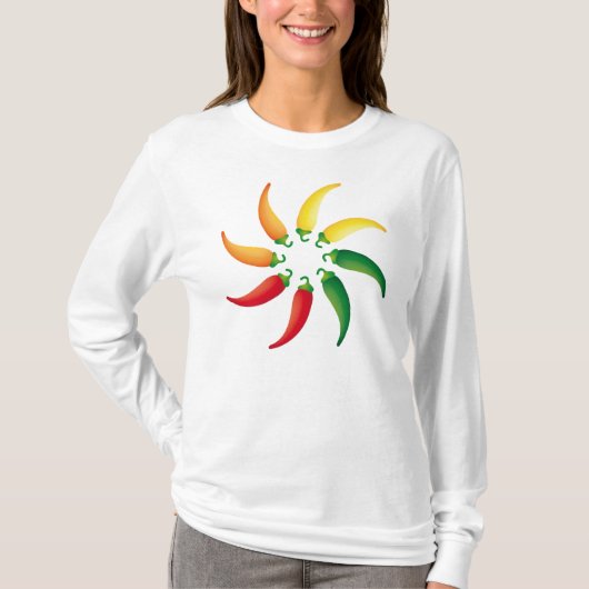 Hot Pepper Chilis Southwest Tex Mex Peppers T-shirt (Voorkant)