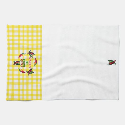 Hot Pepper cute sassy Theedoek (Horizontaal)
