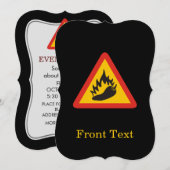 Hot Pepper Danger Sign Kaart (Voorkant / Achterkant)