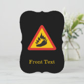 Hot Pepper Danger Sign Kaart (Staand voorkant)