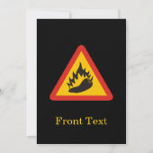Hot Pepper Danger Sign Kaart (Voorkant)