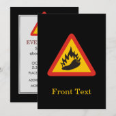 Hot Pepper Danger Sign Kaart (Voorkant / Achterkant)