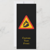 Hot Pepper Danger Sign Kaart (Voorkant)