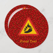 Hot Pepper Danger Sign Kaart (Voorkant / Achterkant)