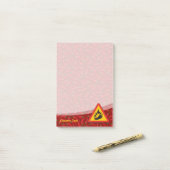 Hot Pepper Danger Sign Post-it® Notes (Op bureau)