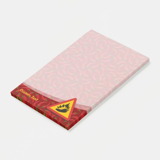 Hot Pepper Danger Sign Post-it® Notes (Schuin)
