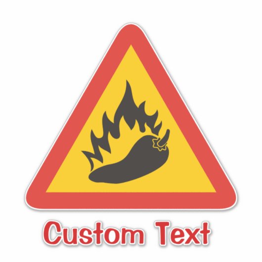 Hot Pepper Danger Sign Sticker (Voorkant)