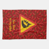 Hot Pepper Danger Sign Theedoek (Horizontaal)