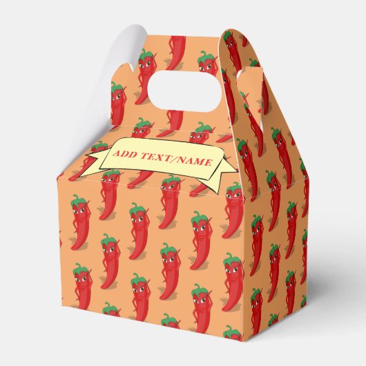 Hot Pepper Diva Aangepaste naam Bedankdoosjes (Achterkant)