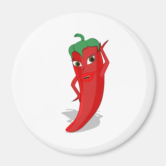 Hot Pepper Diva Magneet (Voorkant)