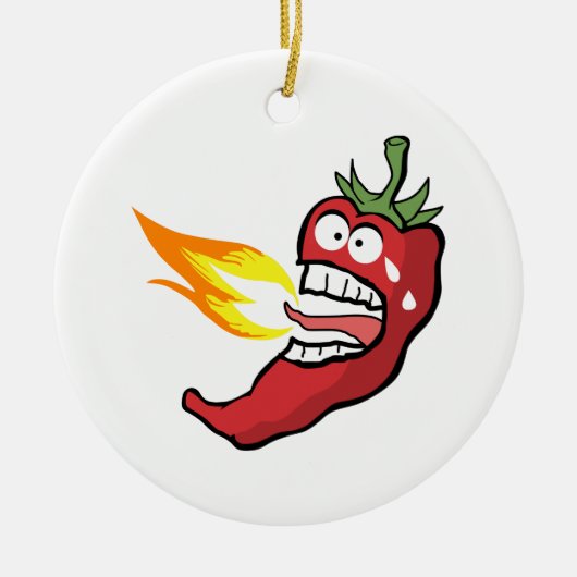 Hot Pepper Keramisch Ornament (Voorkant)