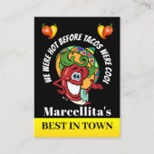 Hot Pepper Mexican Restaurant Humor Visitekaartje (Voorkant)