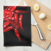 Hot Pepper - stilstaand leven Theedoek (Quarter Fold)
