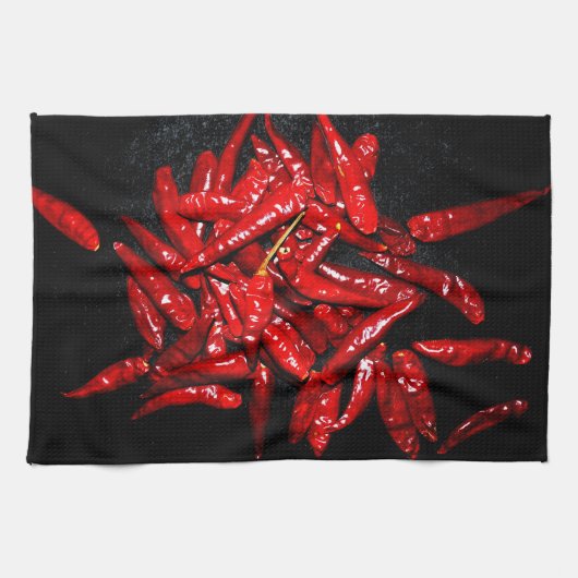 Hot Pepper - stilstaand leven Theedoek (Horizontaal)