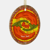 Hot Pepper yin yang Keramisch Ornament (Rechts)