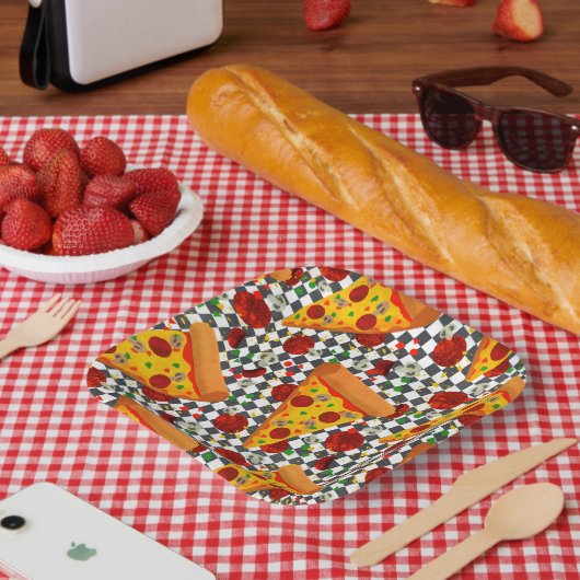 Hot Pepperoni Papieren Bordje (Picknick)