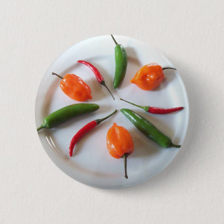 Hot Peppers 2 Ronde Button 5,7 Cm