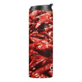 Hot Peppers, aangepaste naam tumbler Thermosbeker (Gedraaid links)