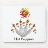 Hot Peppers Bowling Balls Muismat! Muismat (Voorkant)