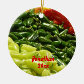 Hot Peppers Christmas Holiday Ornament (Voorkant)