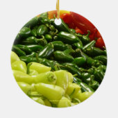 Hot Peppers Christmas Holiday Ornament (Achterkant)