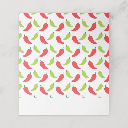 Hot Peppers Fiesta Birthday Plaatskaartje (Buitenkant ongevouwen)