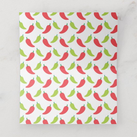 Hot Peppers Fiesta Birthday Plaatskaartje (Binnenkant ongevouwen)