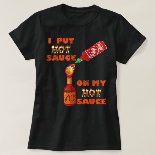 Hot Peppers gemengd Sauce Challenge Funny SPicy fo T-shirt (Design voorkant)