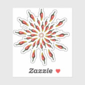Hot Peppers Mandala Sticker (Vel)