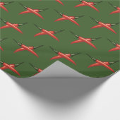 Hot Peppers, Paarse bloesem, aangepast Cadeaupapier (Hoek)