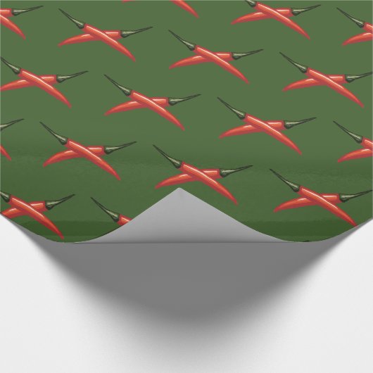 Hot Peppers, Paarse bloesem, aangepast Cadeaupapier (Hoek)