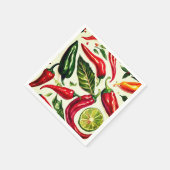 Hot Peppers Paper Party servetten (Hoek)