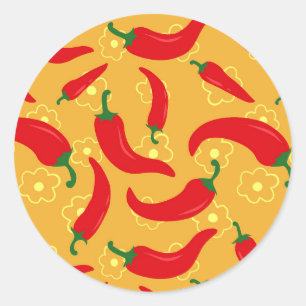 Hot Peppers Ronde Sticker