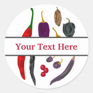 Hot Peppers Ronde Sticker