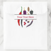 Hot Peppers Ronde Sticker (Tas)