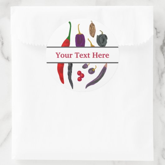 Hot Peppers Ronde Sticker (Tas)