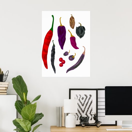 Hot Peppers Spice Print (Thuiskantoor)