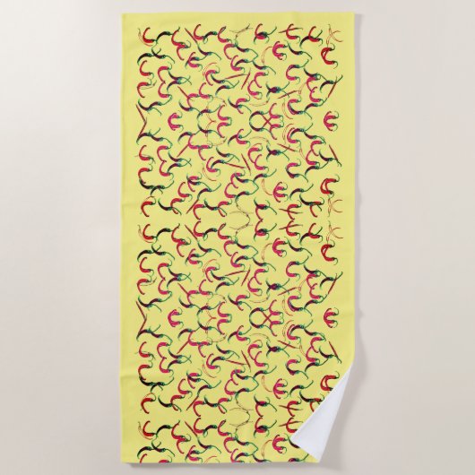 Hot Peppers Strandlaken (Voorkant)