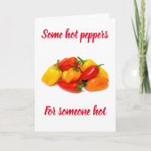 **HOT PEPPERS VOOR IEMAND HOT EN SWEET* TWEEDE DAG KAART (Voorkant)