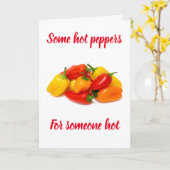 **HOT PEPPERS VOOR IEMAND HOT EN SWEET* TWEEDE DAG KAART (Gele Bloem)