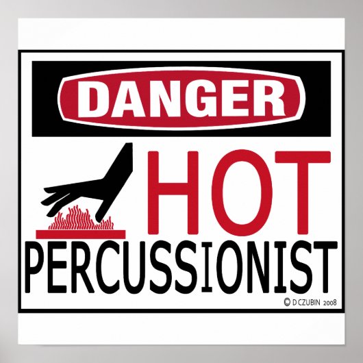 Hot Percussionist Poster (Voorkant)